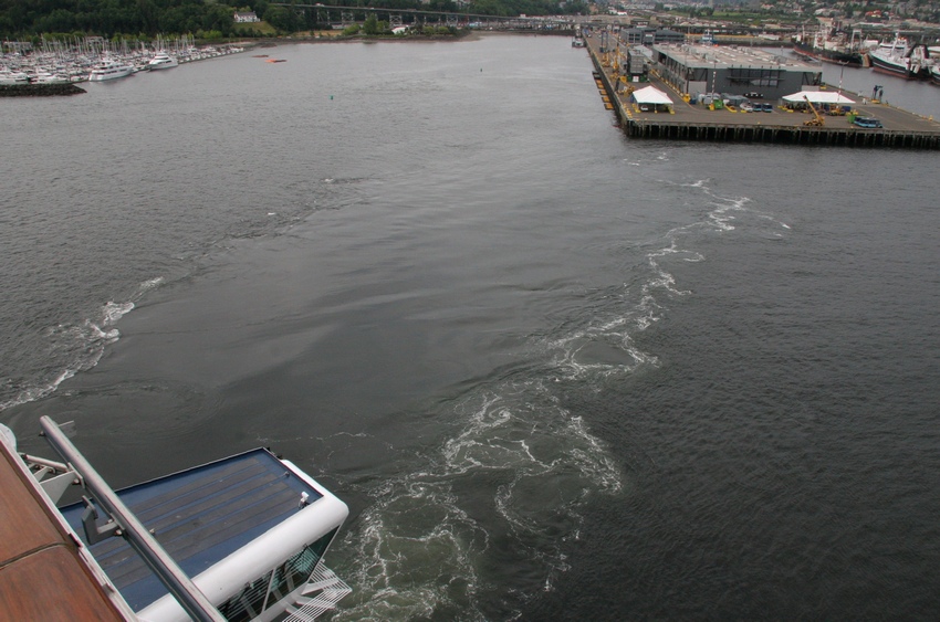 Description: Leving the dock in Seattle